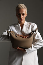 Geantă dama piele naturală Etape Croissant Grande Lait Nappa