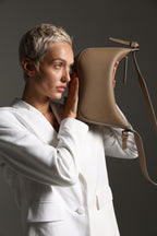 Geantă dama piele naturală Etape Croissant Grande Lait Nappa