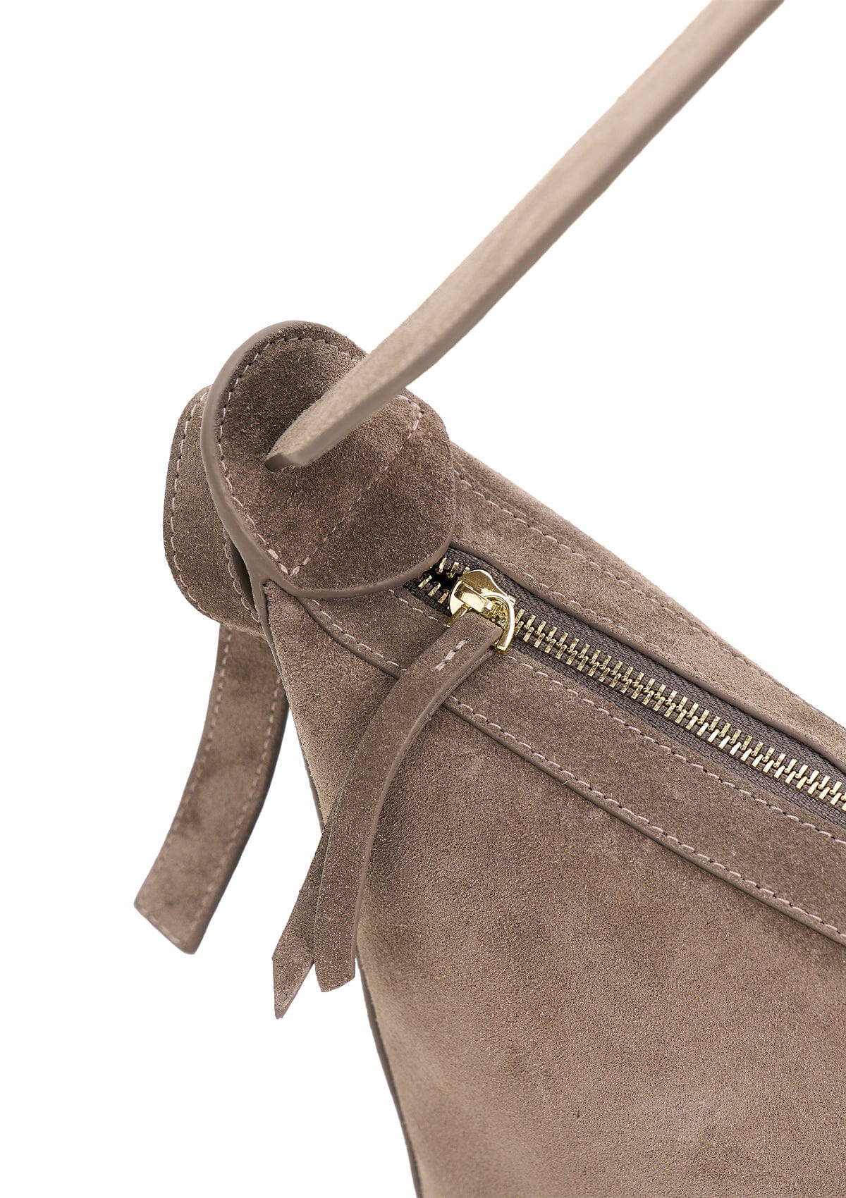 Geantă dama piele naturală de căprioară Etape Croissant Grande Truffle Suede