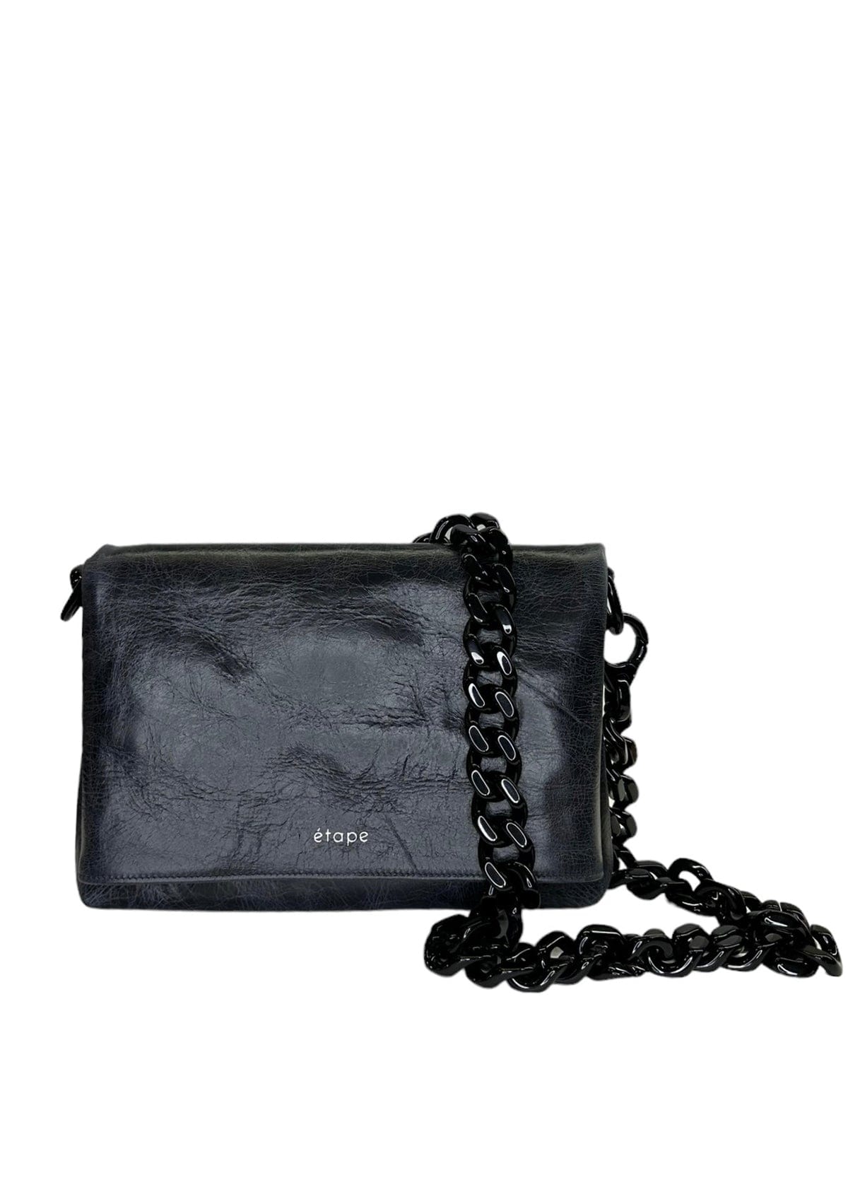 Geantă dama piele naturală Étape Envelope Grunge Vintage Dark Blue