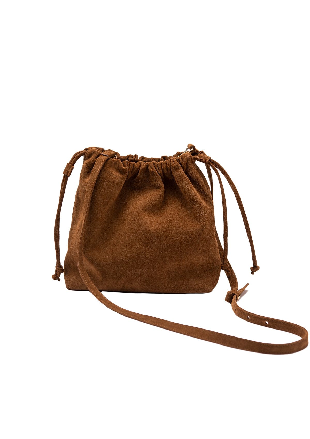 Geantă dama piele naturală de căprioară Étape Florence Suede Brandy