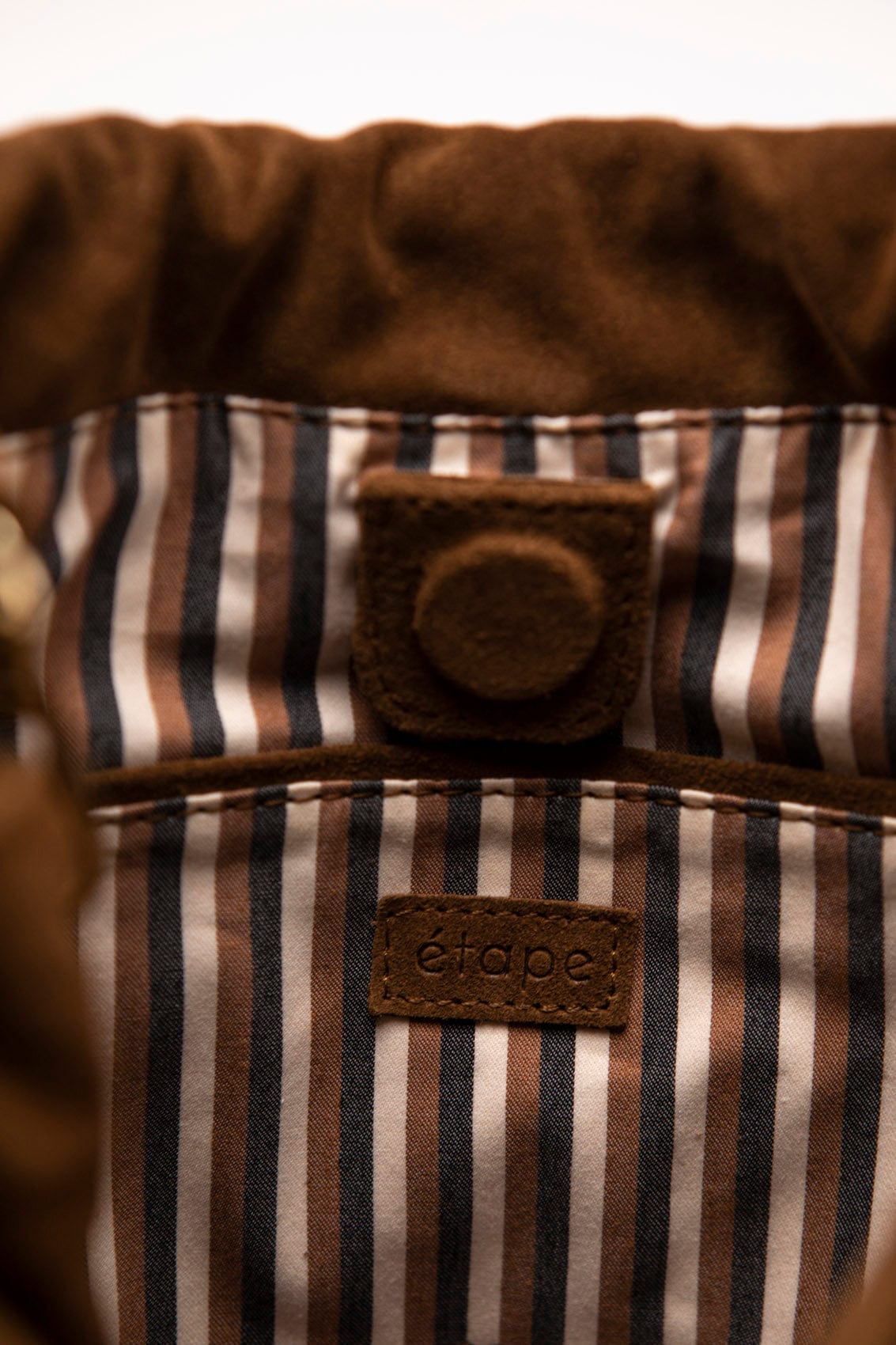 Geantă dama piele naturală de căprioară Étape Florence Suede Brandy