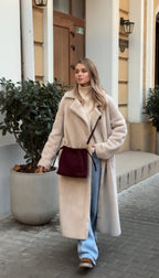 Geantă dama piele naturală de căprioară Étape Florence Suede Burgundy