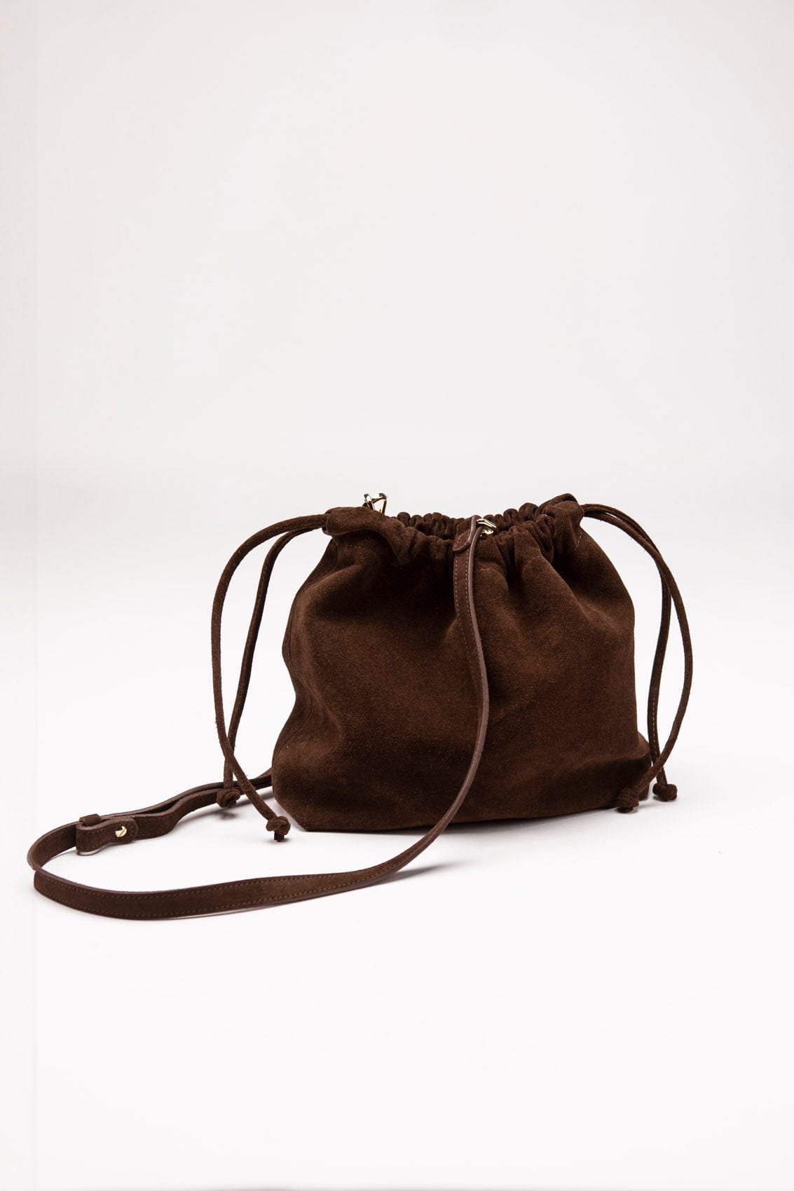 Geantă dama piele naturală de căprioară Étape Florence Suede Chocolate