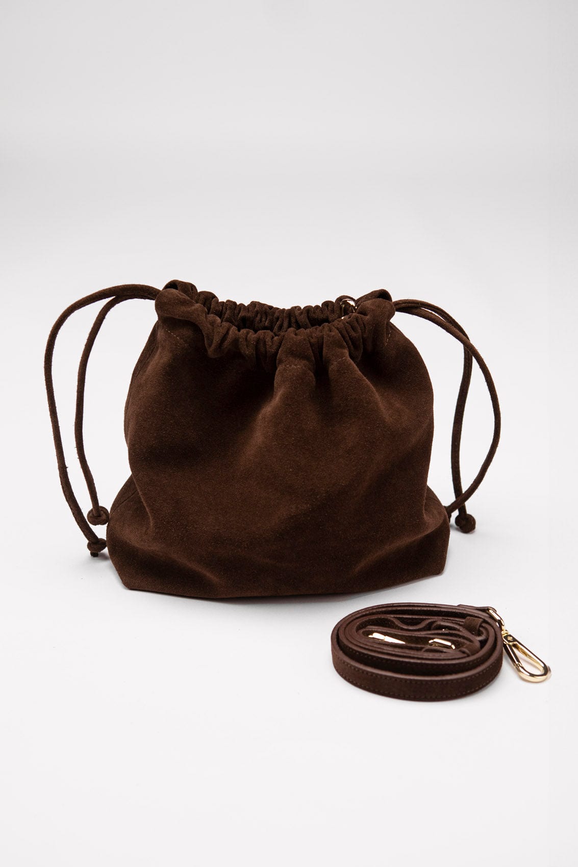 Geantă dama piele naturală de căprioară Étape Florence Suede Chocolate