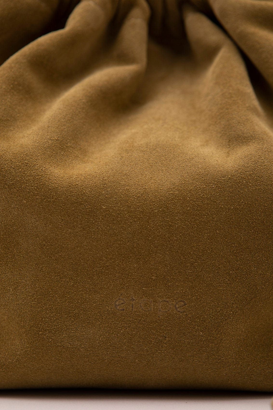 Geantă dama piele naturală de căprioară Étape Florence Suede Mustard