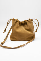 Geantă dama piele naturală de căprioară Étape Florence Suede Mustard