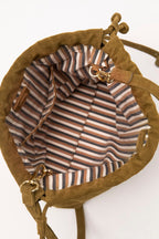 Geantă dama piele naturală de căprioară Étape Florence Suede Mustard