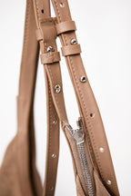 Geantă dama piele naturală de căprioară Étape La Poche Grand Suede Biscotto