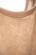 Geantă dama piele naturală de căprioară Étape La Poche Grand Suede Biscotto