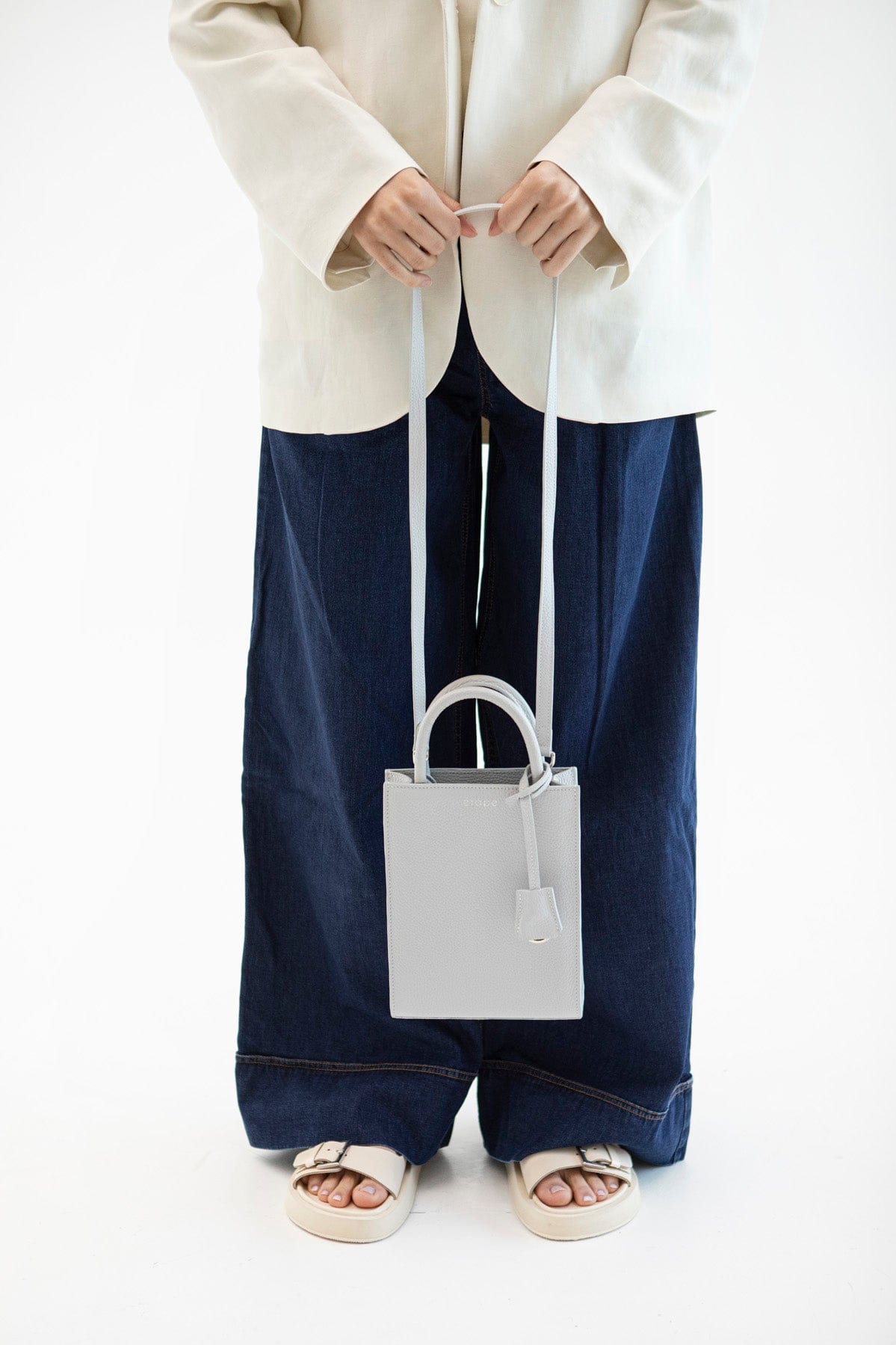 Geantă dama piele naturală Étape MAC BAG Grey