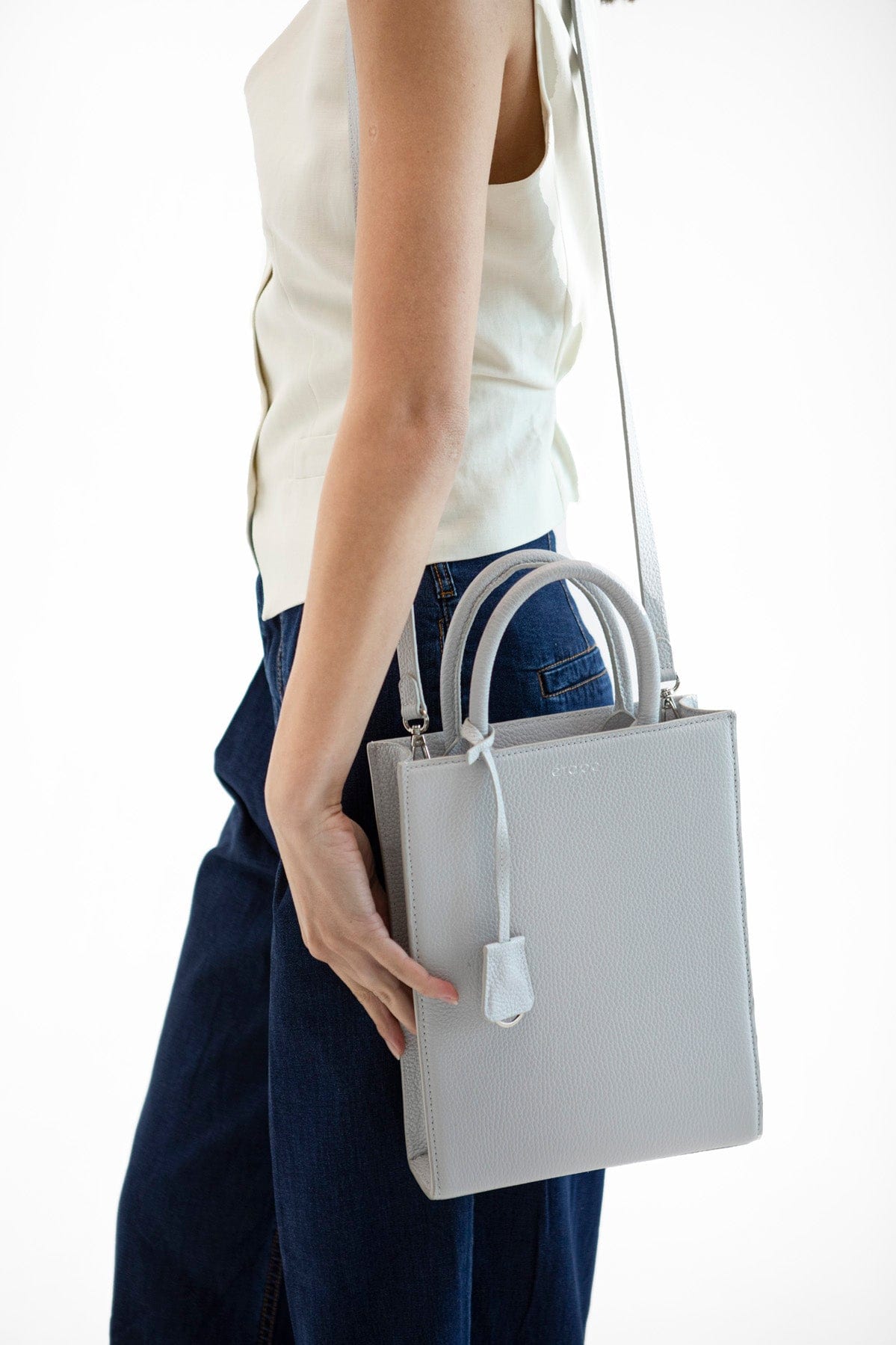 Geantă dama piele naturală Étape MAC BAG Grey