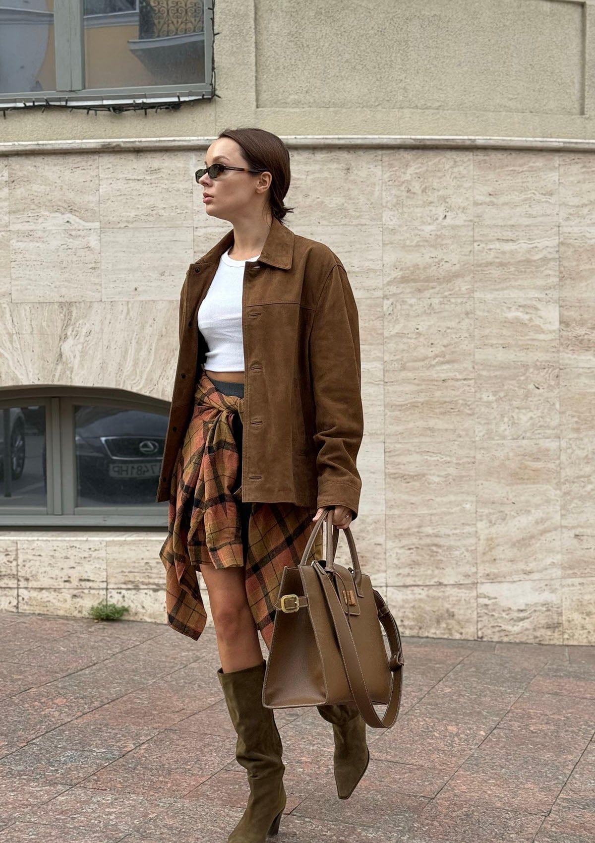 Geantă dama piele naturală Étape Milano Grande Caramel