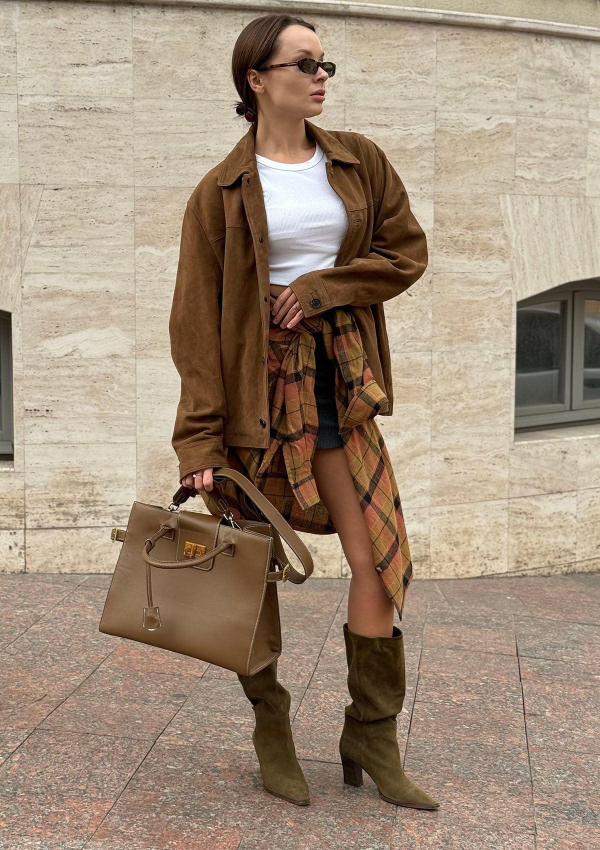 Geantă dama piele naturală Étape Milano Grande Caramel