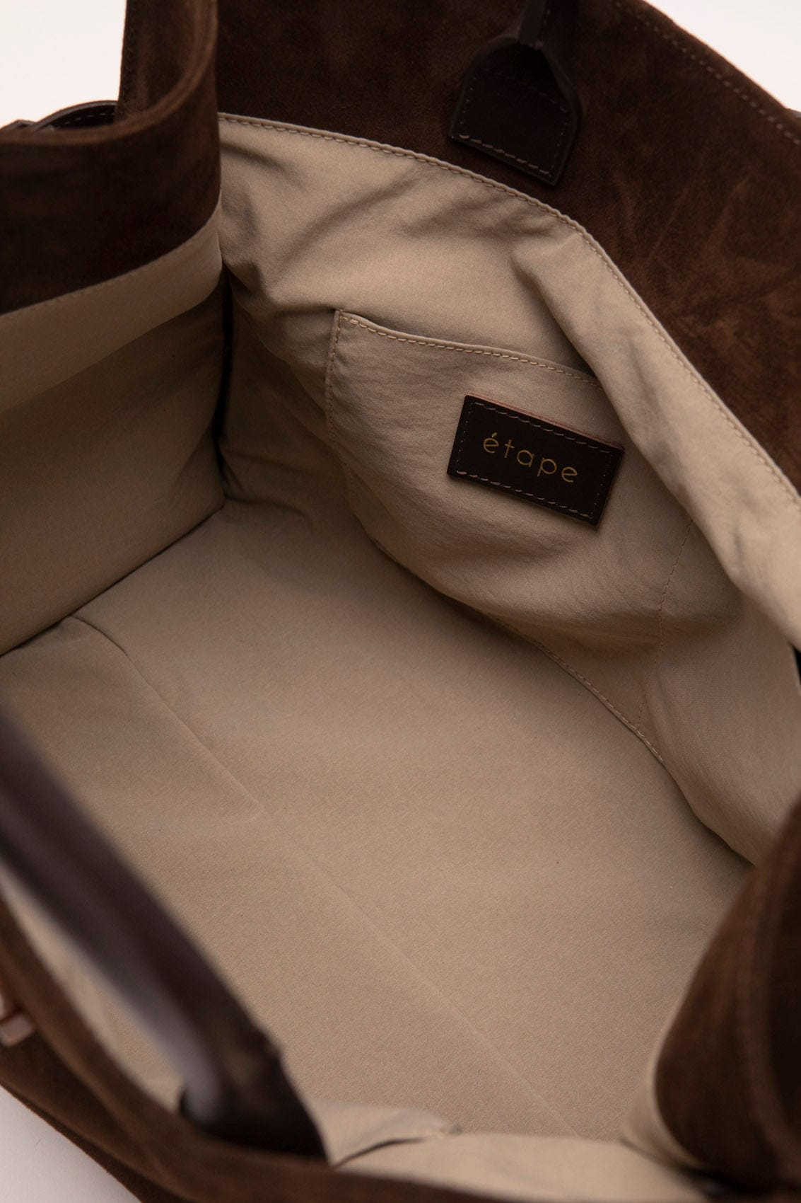 Geantă dama piele naturală de căprioară Étape Milano Grande Suede Chocolate