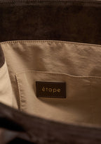 Geantă dama piele naturală de căprioară Étape Milano Grande Suede Chocolate