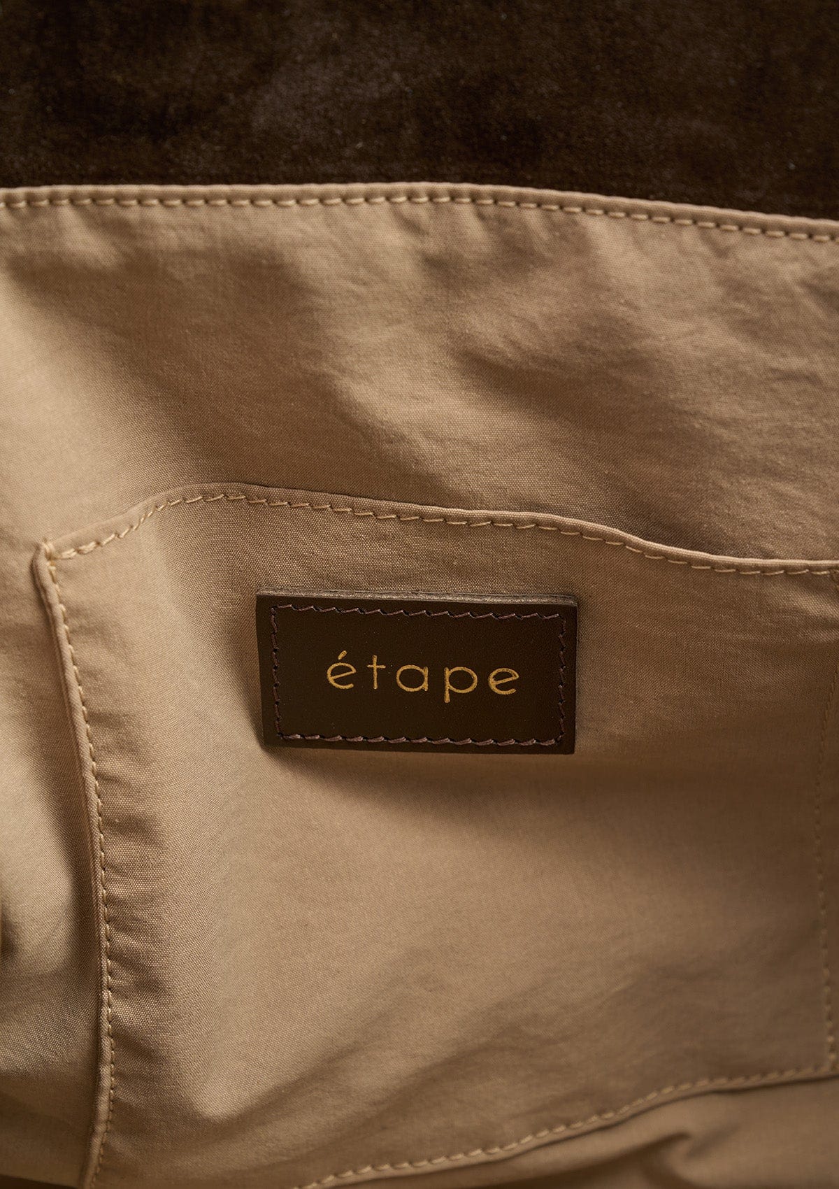 Geantă dama piele naturală de căprioară Étape Milano Grande Suede Chocolate