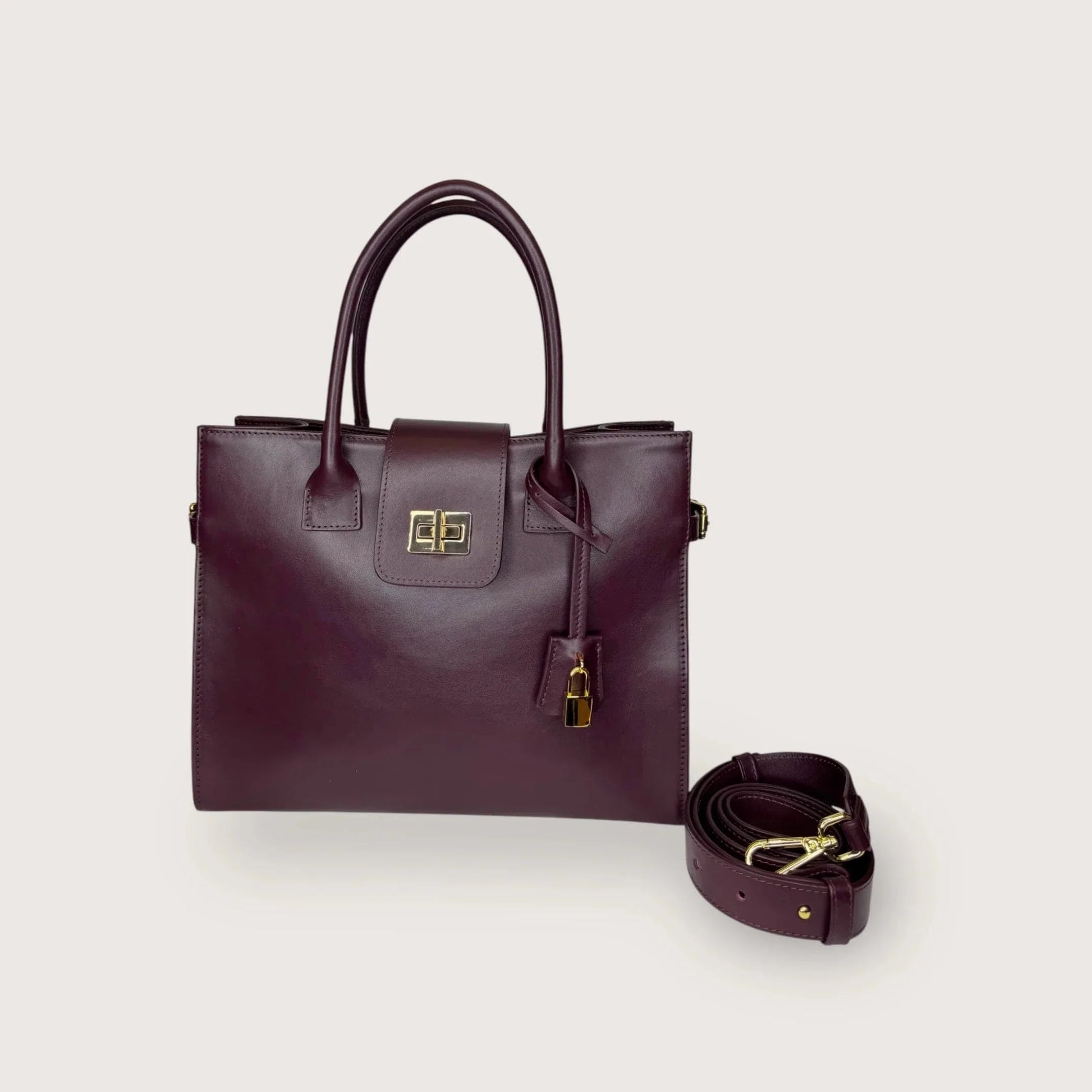 Geantă dama piele naturală Étape Milano Piccolo Burgundy Nappa