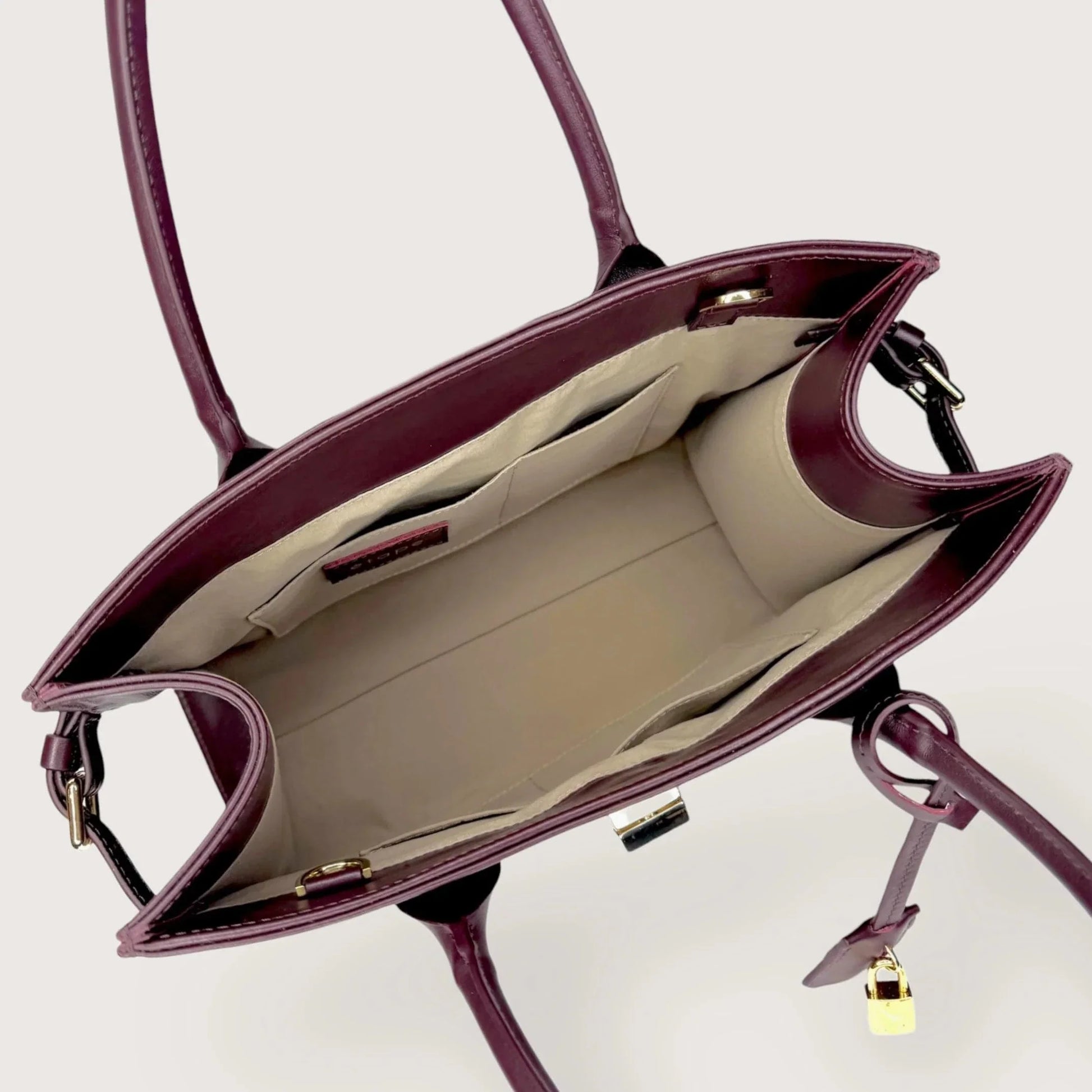 Geantă dama piele naturală Étape Milano Piccolo Burgundy Nappa
