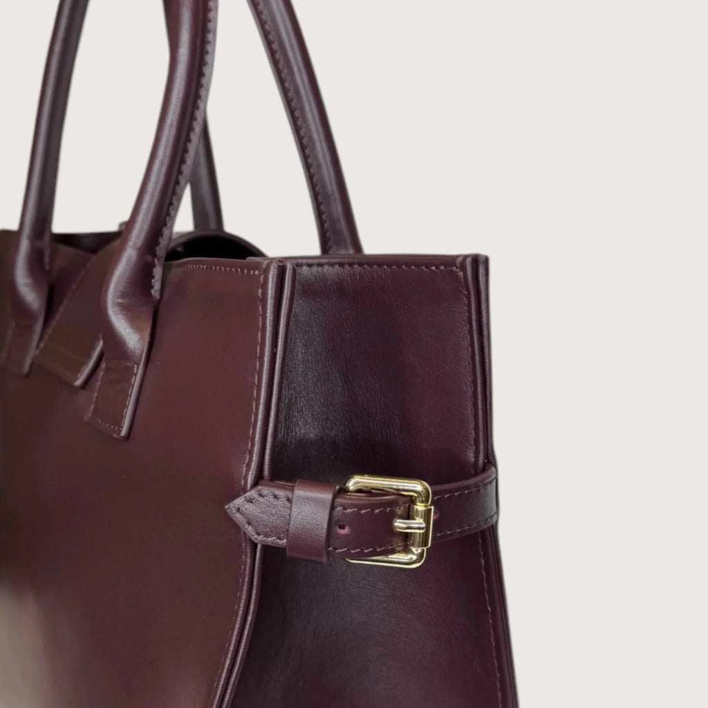Geantă dama piele naturală Étape Milano Piccolo Burgundy Nappa