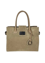 Geantă dama piele naturală de căprioară Étape Milano Piccolo Suede Biscotto