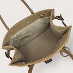 Geantă dama piele naturală de căprioară Étape Milano Piccolo Suede Biscotto