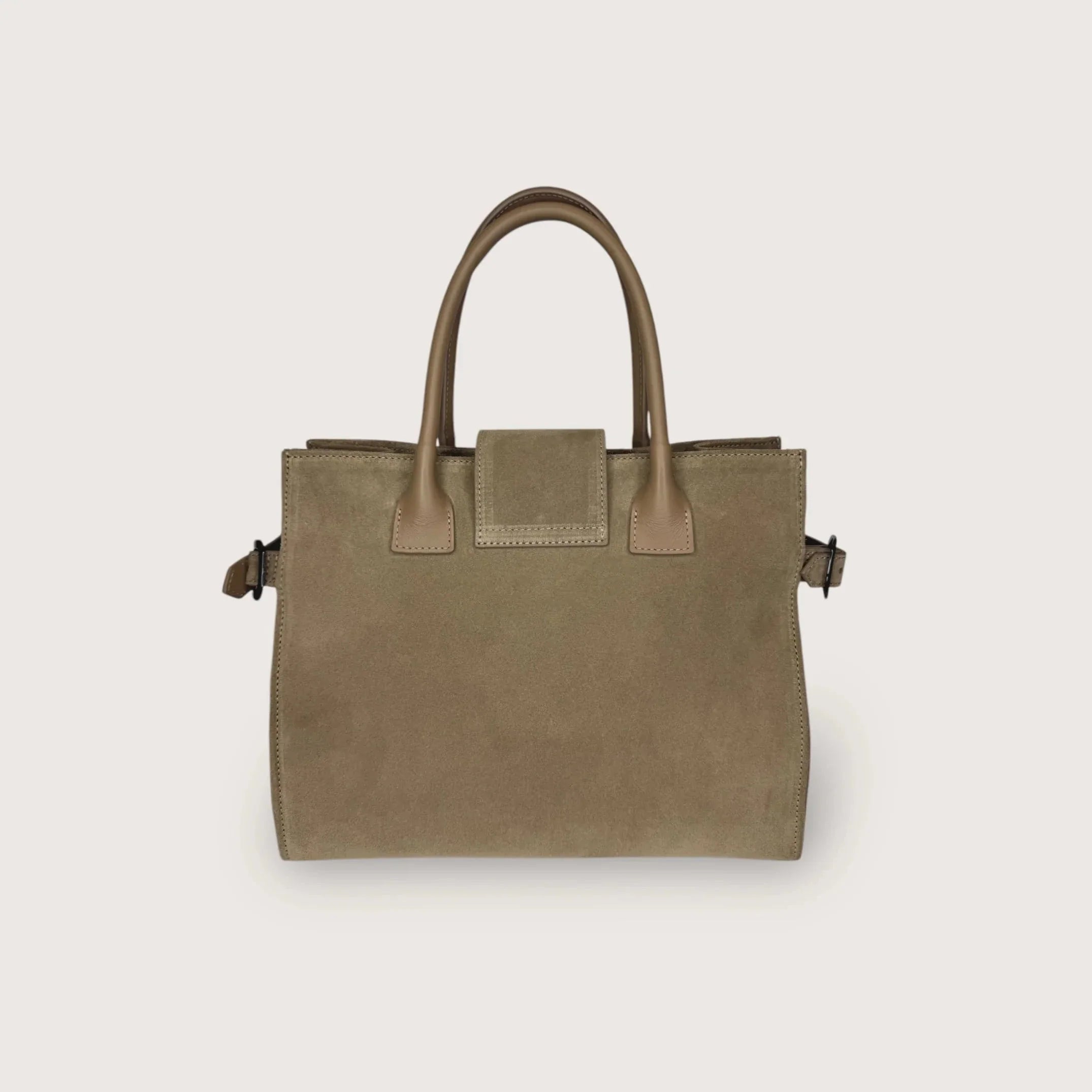 Geantă dama piele naturală de căprioară Étape Milano Piccolo Suede Biscotto