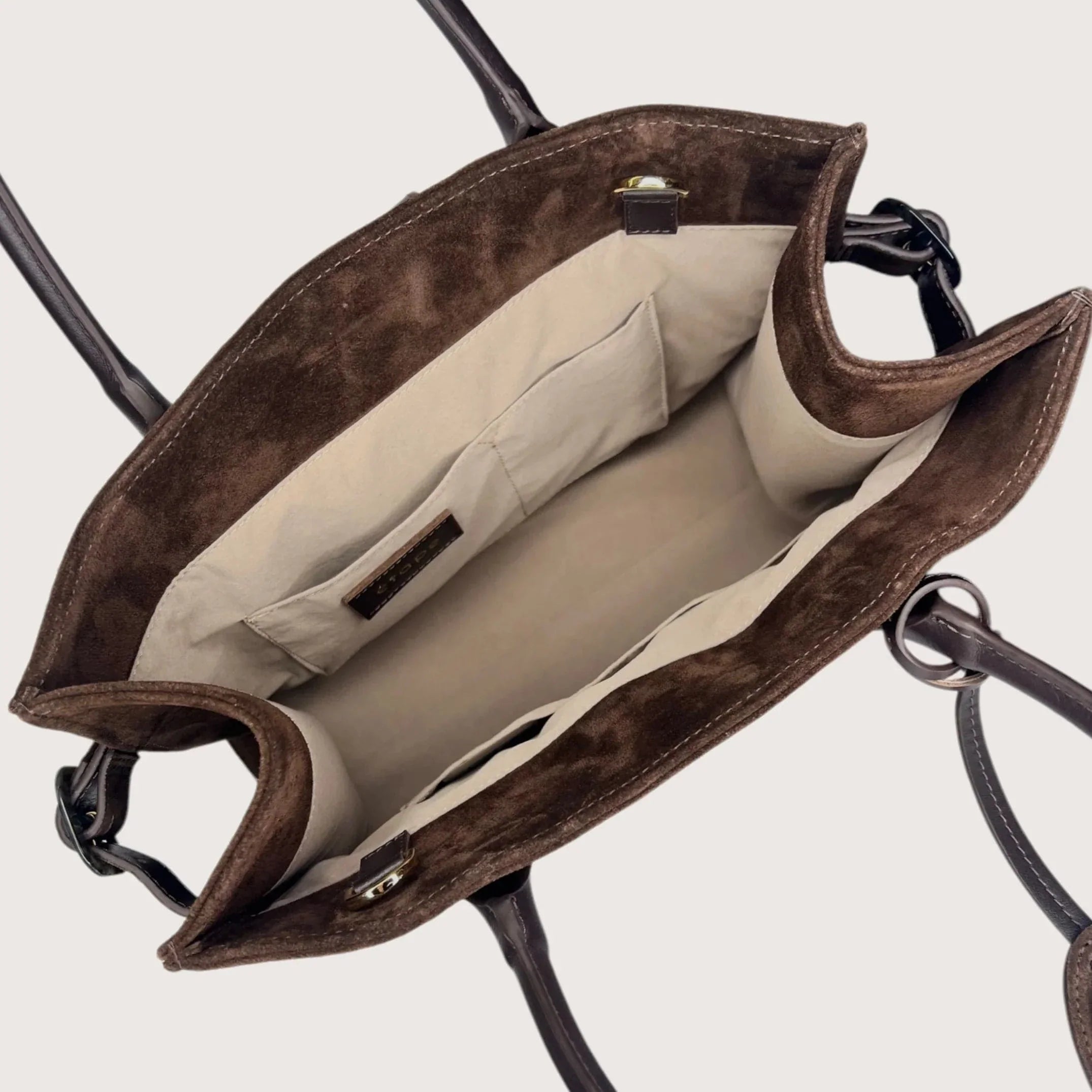 Geantă dama piele naturală de căprioară Étape Milano Piccolo Suede Chocolate