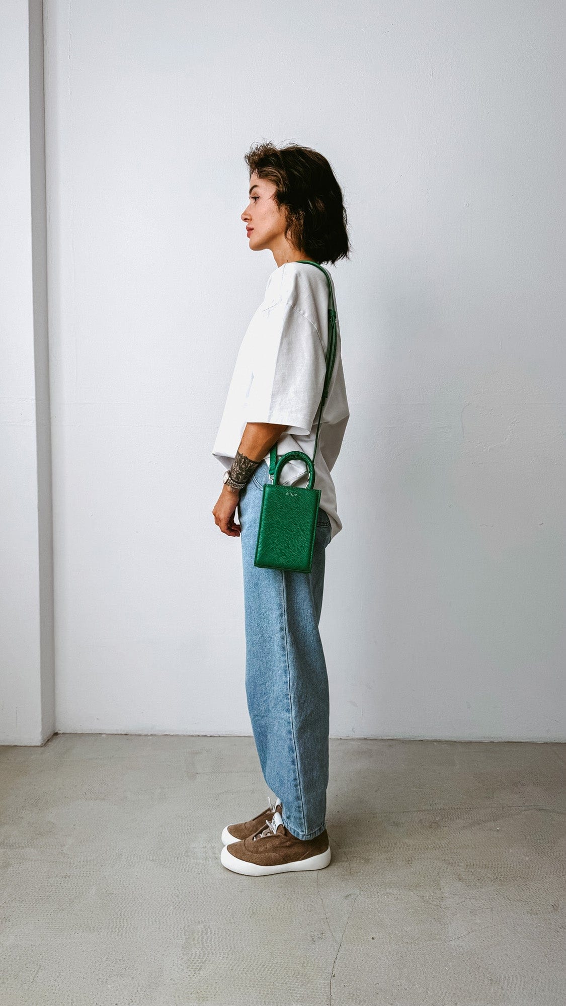 Geantă dama piele naturală Étape MIMI BAG Emerald
