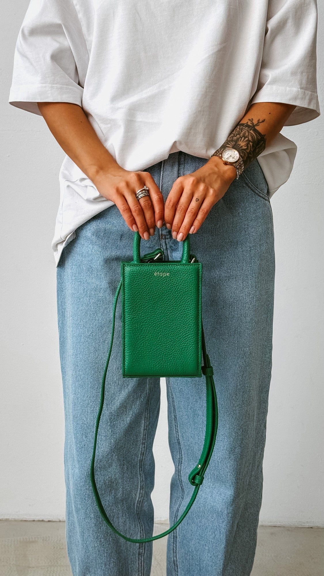 Geantă dama piele naturală Étape MIMI BAG Emerald