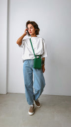 Geantă dama piele naturală Étape MIMI BAG Emerald