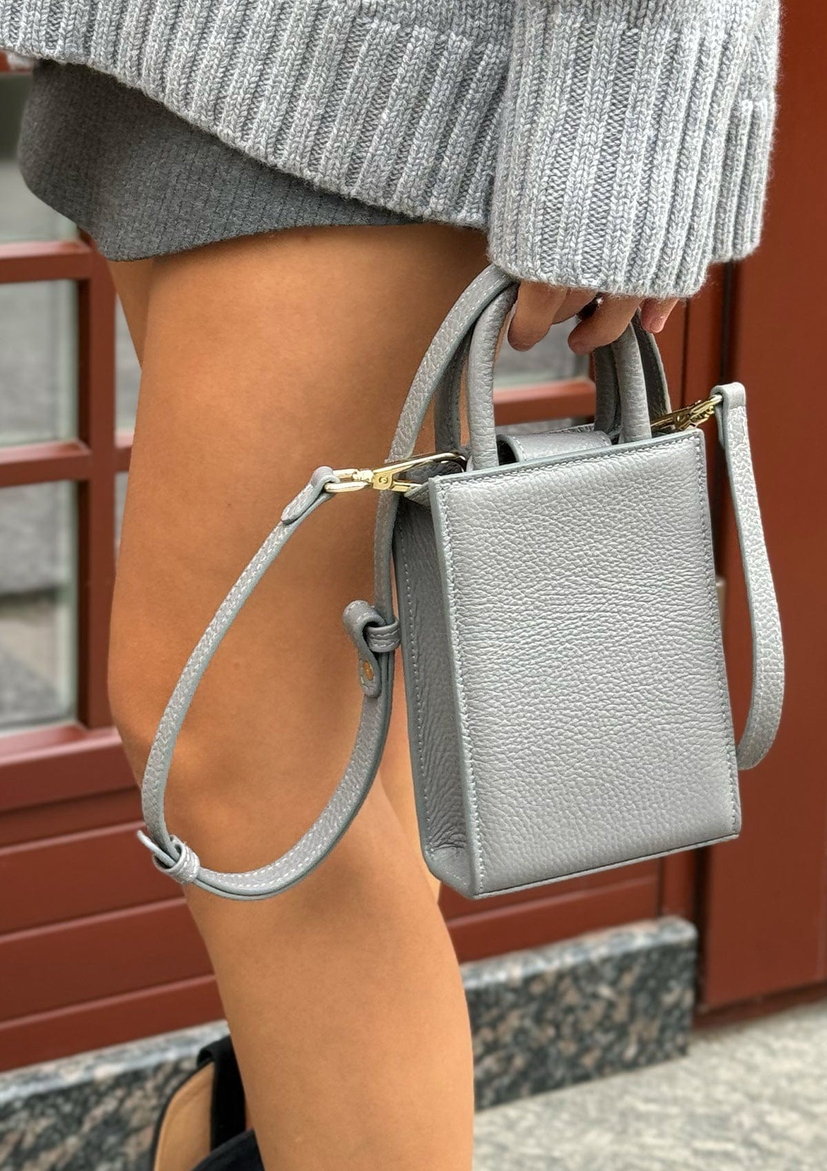 Geantă dama piele naturală Étape MIMI BAG Grey