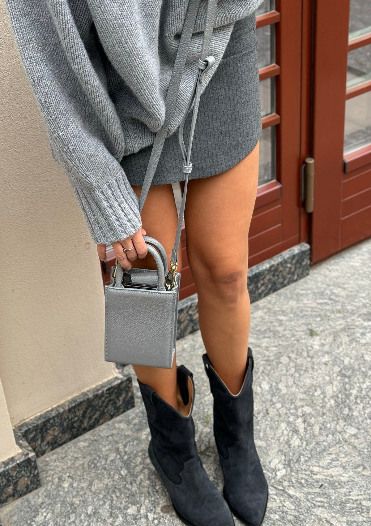 Geantă dama piele naturală Étape MIMI BAG Grey
