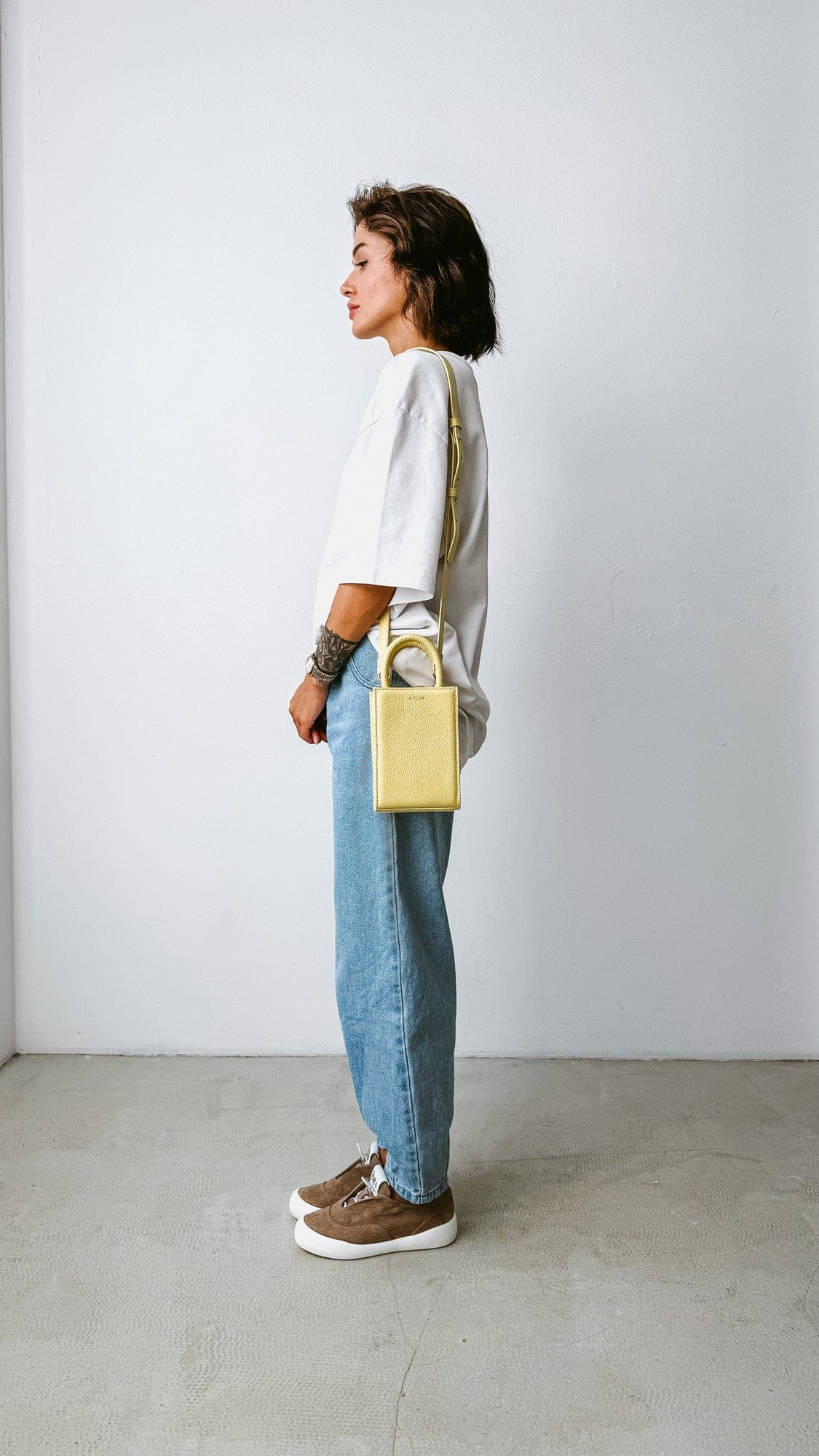 Geantă dama piele naturală Étape MIMI BAG Lemon