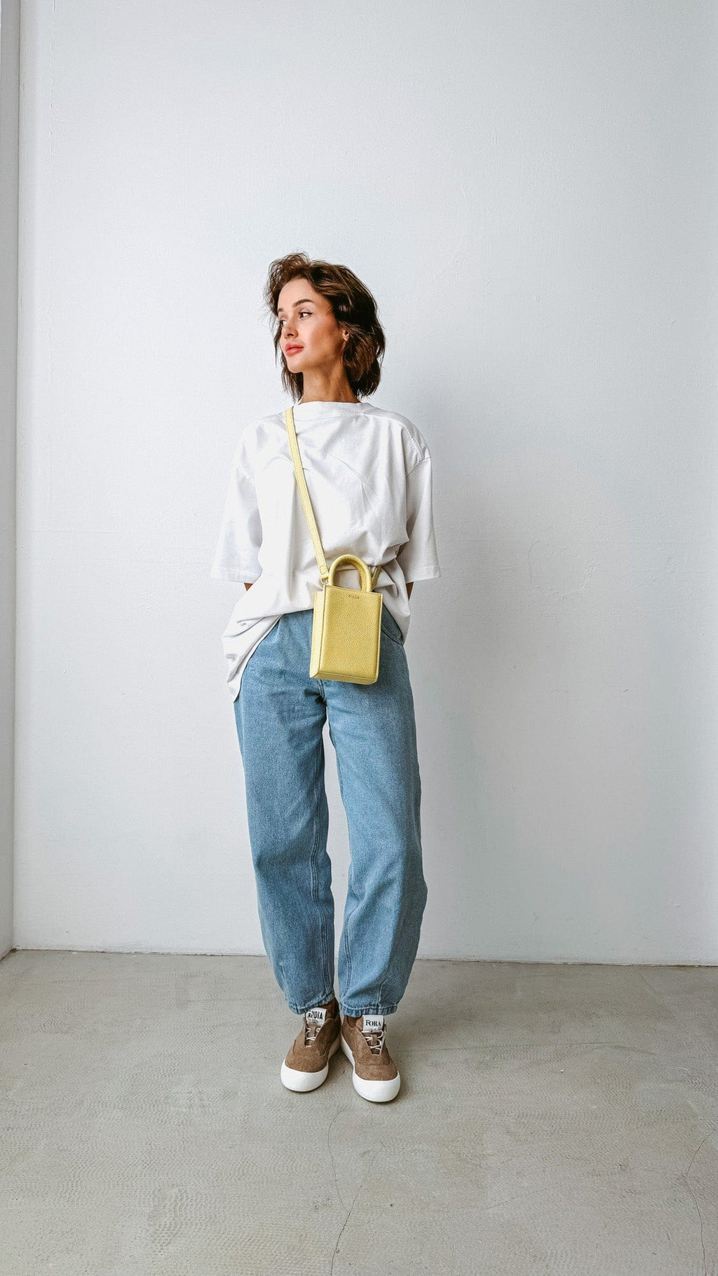 Geantă dama piele naturală Étape MIMI BAG Lemon