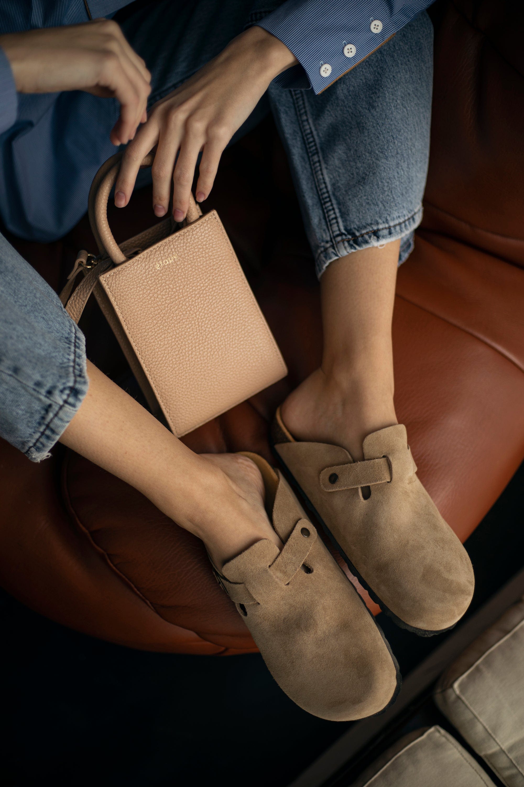 Geantă dama piele naturală Étape MIMI BAG Sand