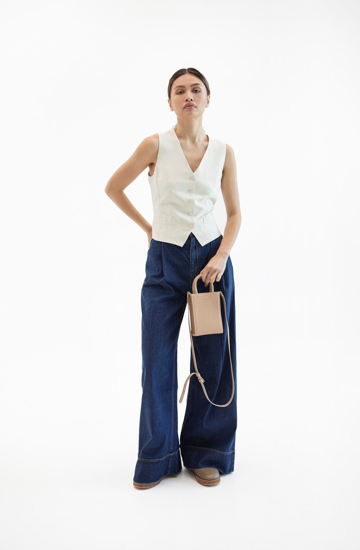 Geantă dama piele naturală Étape MIMI BAG Sand