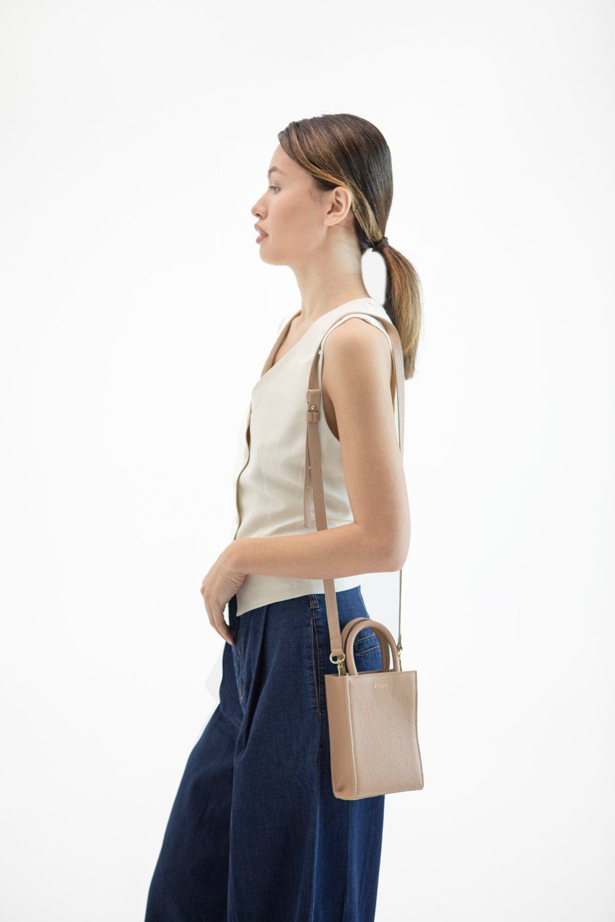 Geantă dama piele naturală Étape MIMI BAG Sand