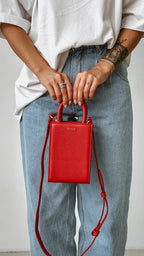 Geantă dama piele naturală Étape MIMI BAG Scarlet