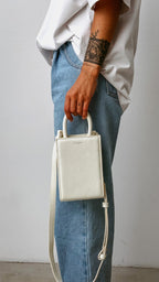 Geantă dama piele naturală Étape MIMI BAG White