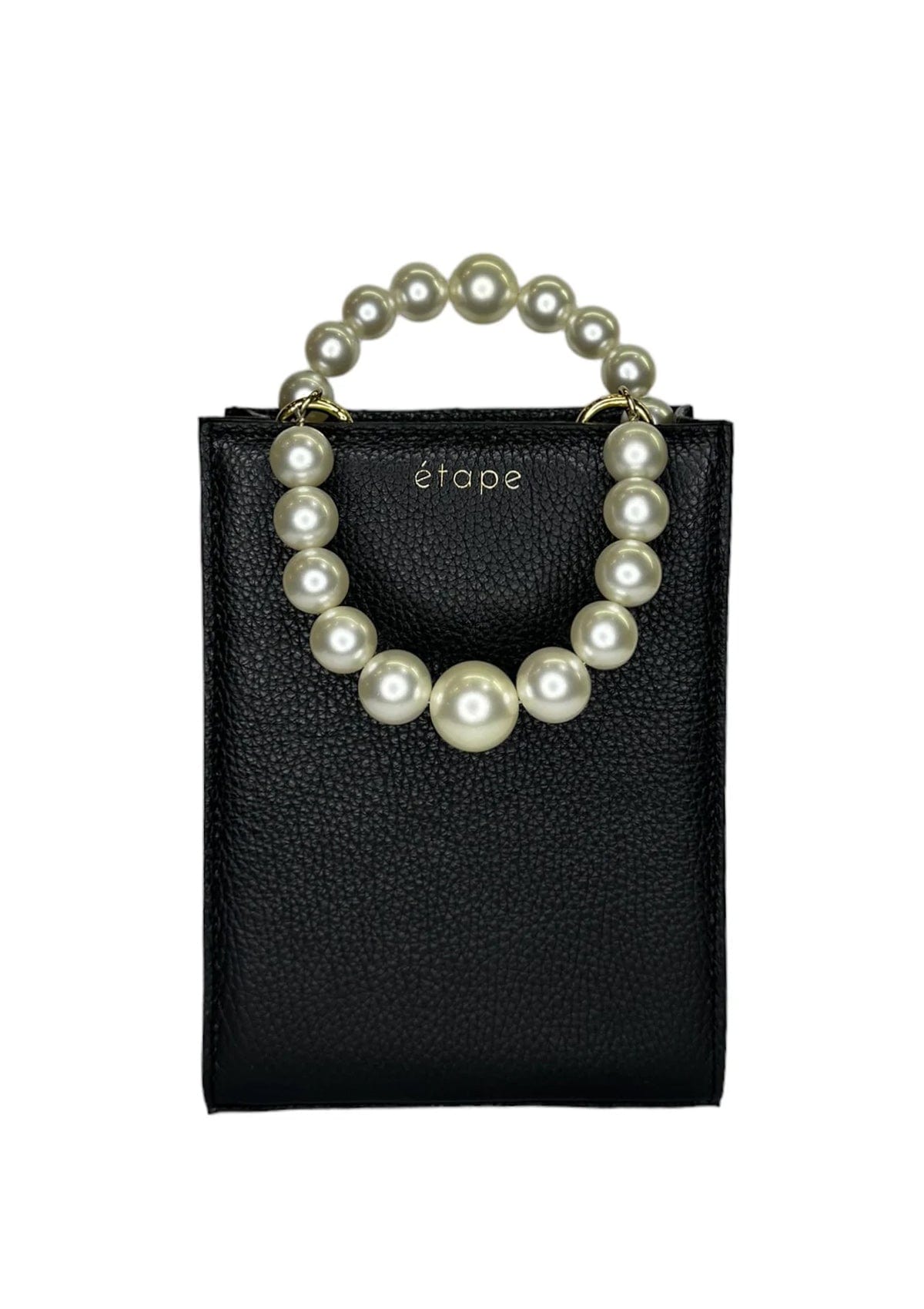 Geantă dama piele naturală Étape MIMI MAX Pearl Black