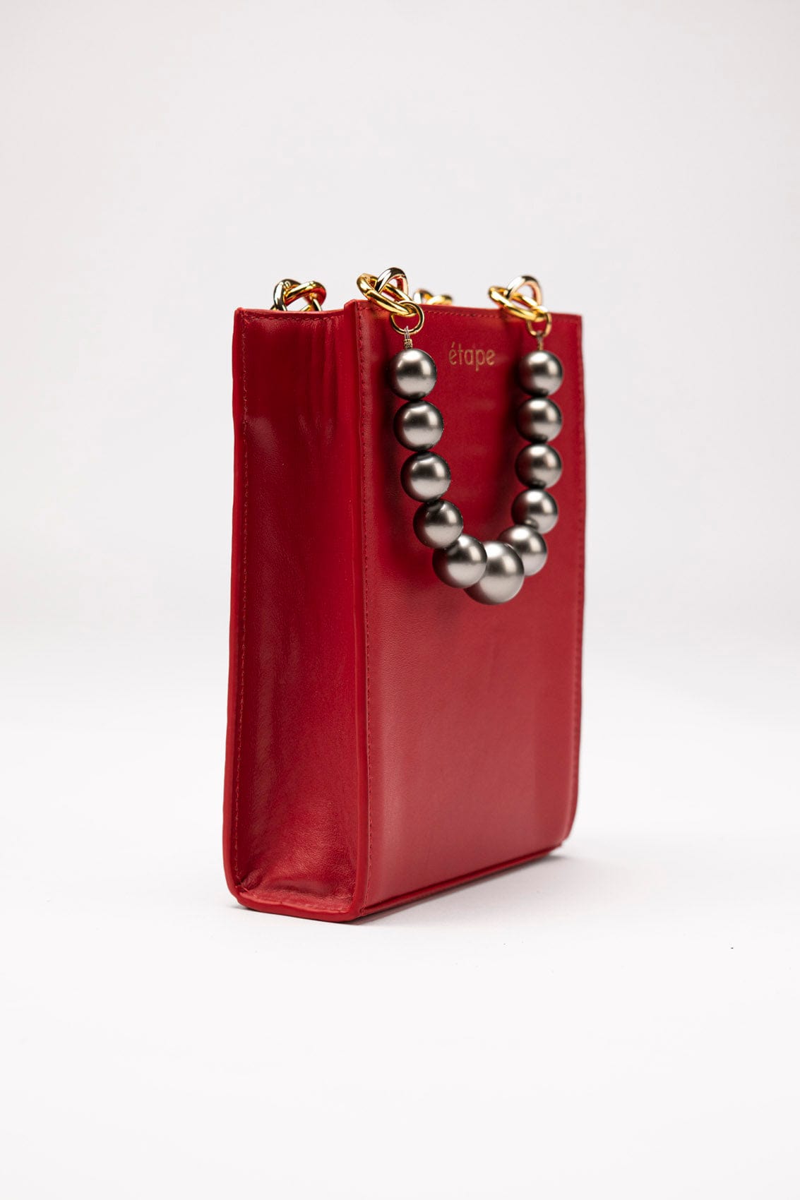 Geantă dama piele naturală Étape MIMI MAX Pearl Red