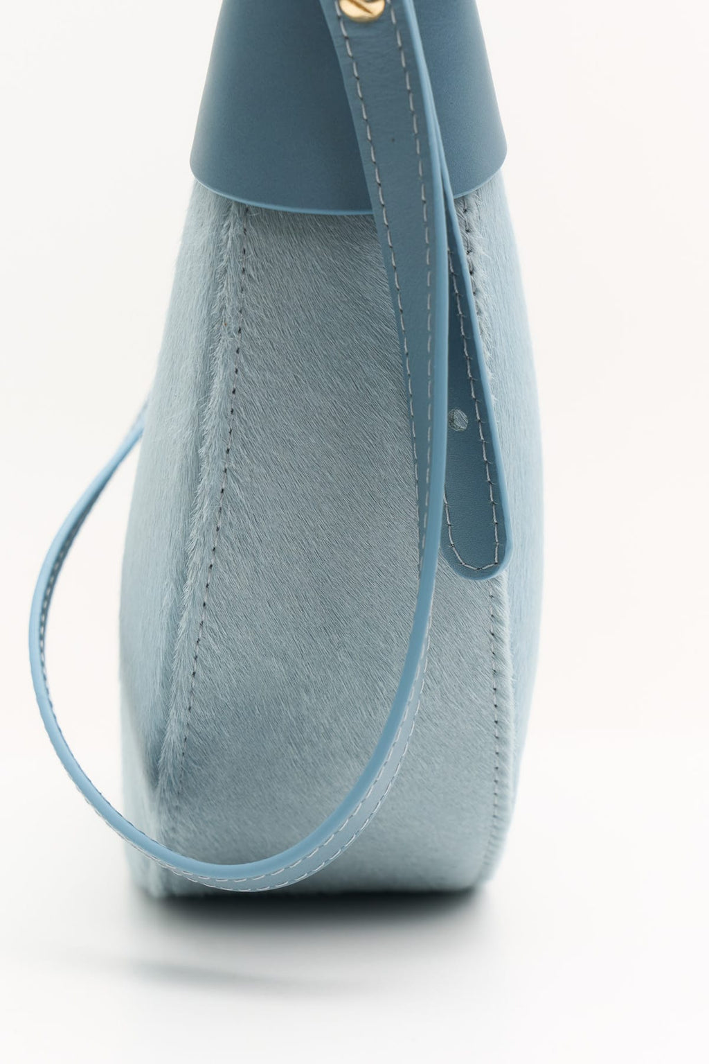 Geantă dama piele naturală Etape Moon Sky Blue Pony