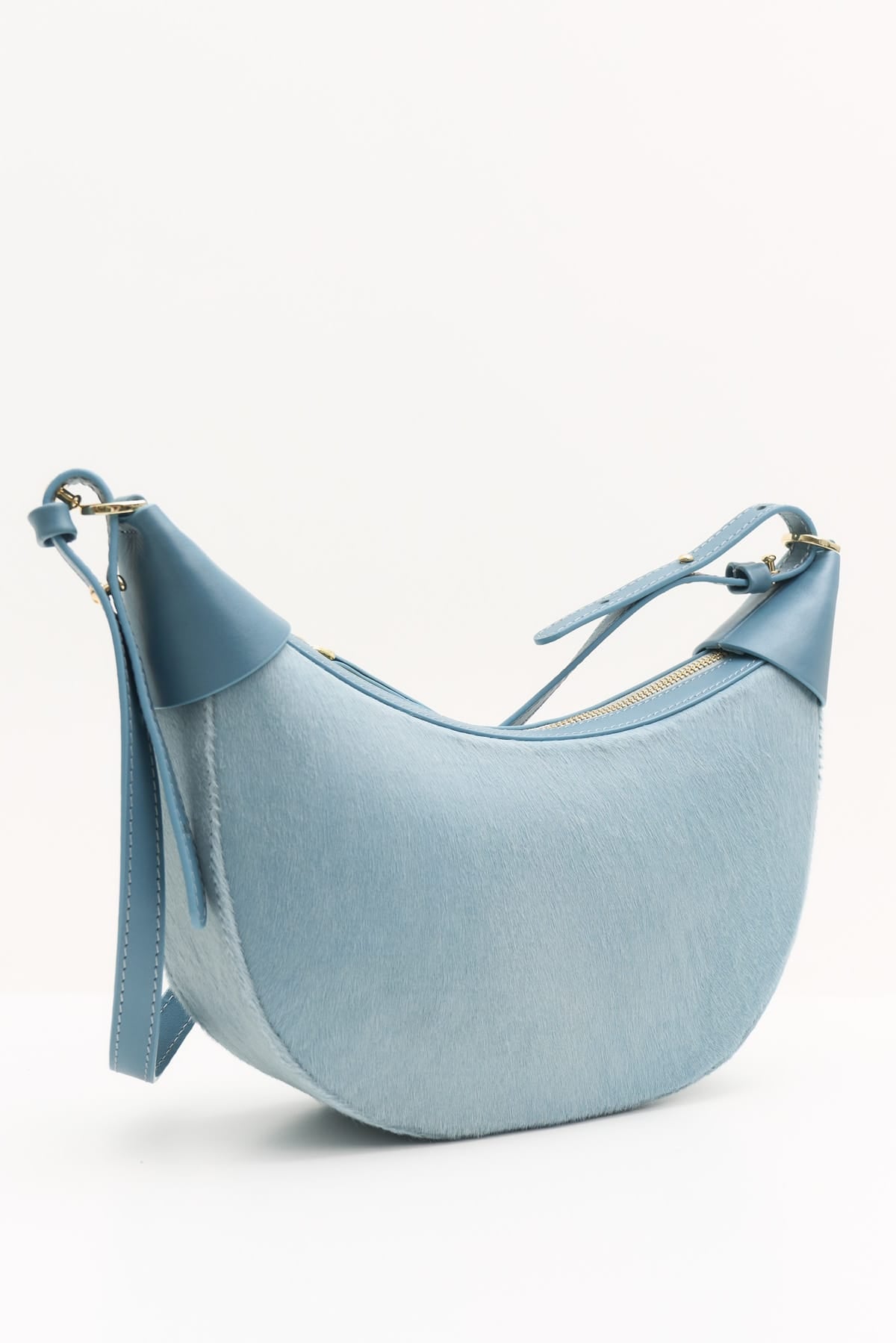 Geantă dama piele naturală Etape Moon Sky Blue Pony
