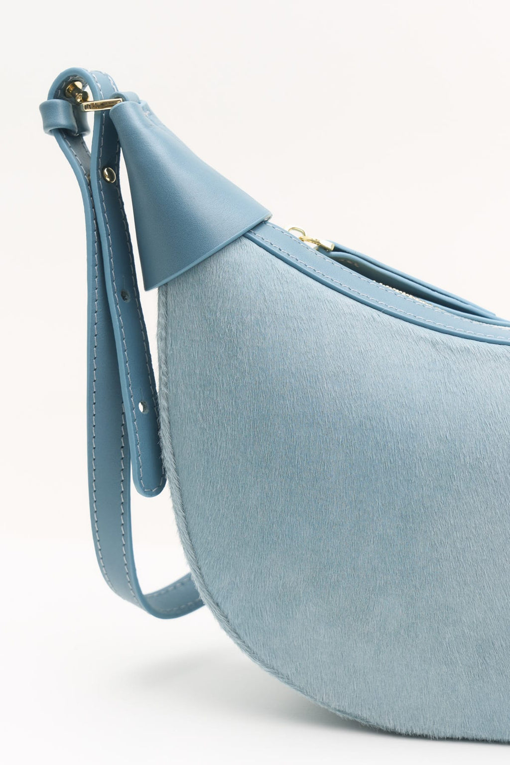 Geantă dama piele naturală Etape Moon Sky Blue Pony