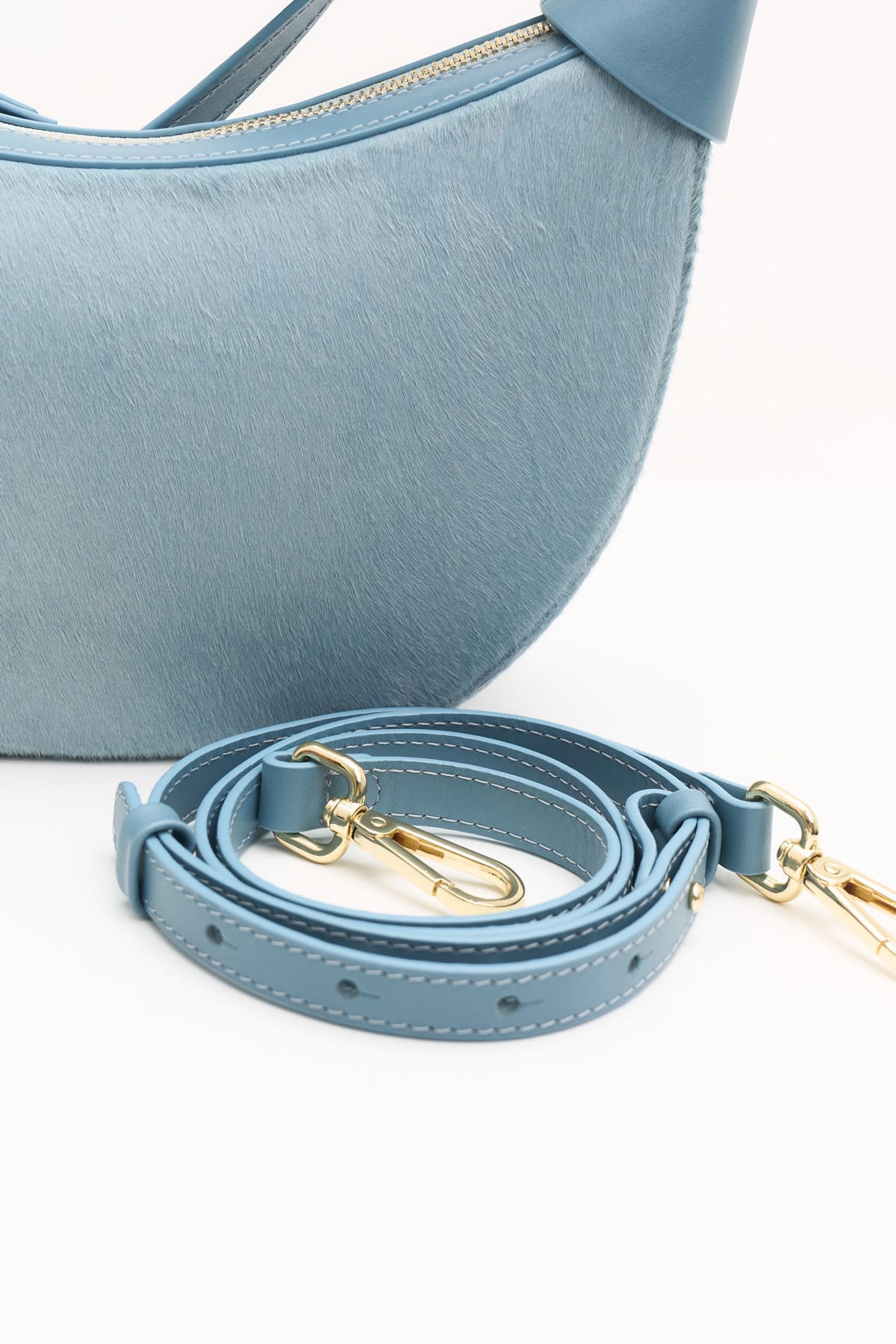Geantă dama piele naturală Etape Moon Sky Blue Pony