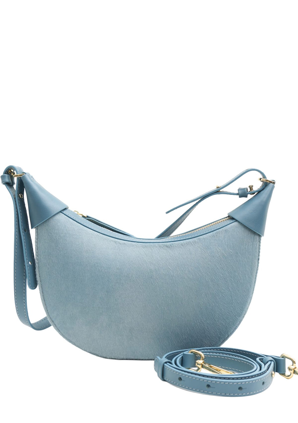 Geantă dama piele naturală Etape Moon Sky Blue Pony