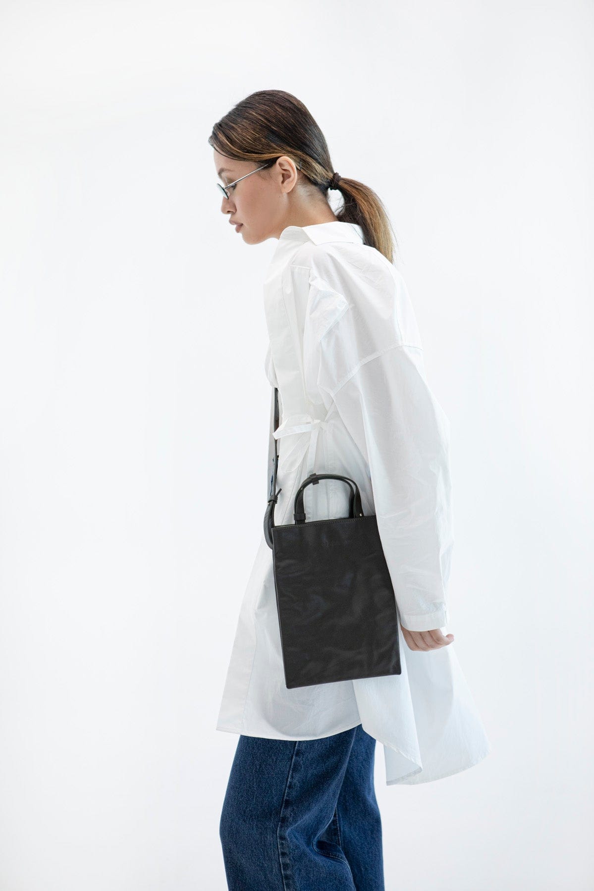 Geantă dama piele naturală Étape Petite 0027 Black