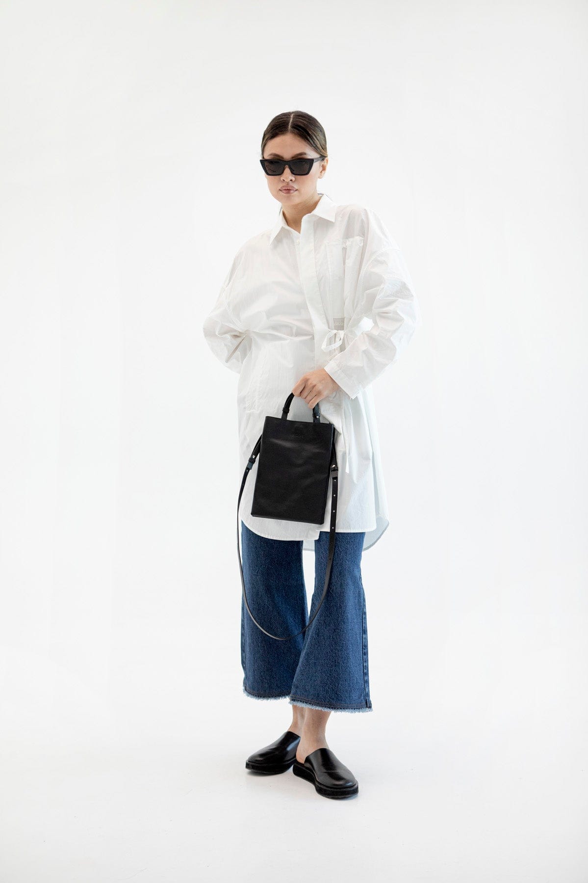 Geantă dama piele naturală Étape Petite 0027 Black