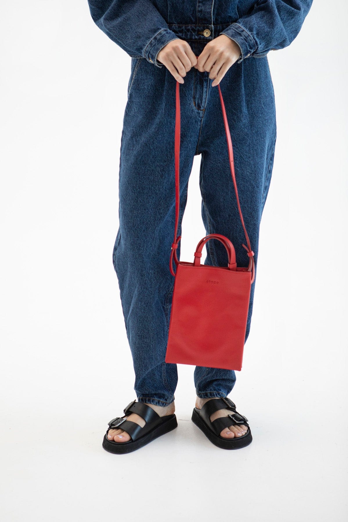 Geantă dama piele naturală Étape Petite 0027 Rouge